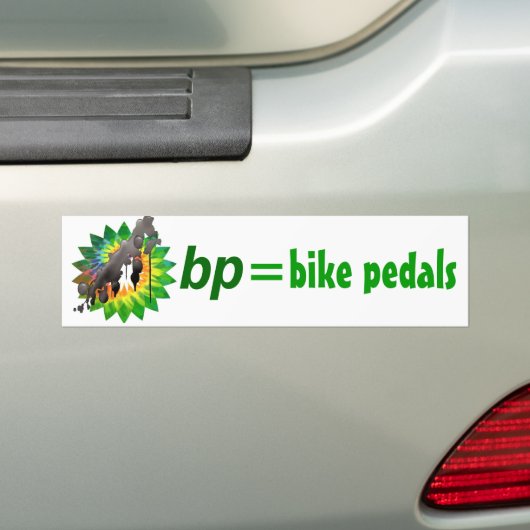 bp = fietsplaten bumpersticker (Op auto)