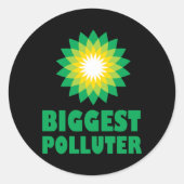 BP grootste vervuiler Ronde Sticker (Voorkant)
