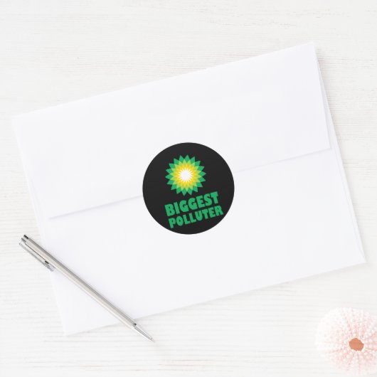 BP grootste vervuiler Ronde Sticker (Envelop)