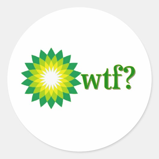 BP OLIERAMP WTF RONDE STICKER (Voorkant)
