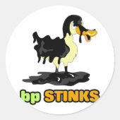 bp Stinks Ronde Sticker (Voorkant)