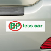 BP-vrije auto Bumpersticker (Op auto)