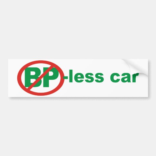 BP-vrije auto Bumpersticker (Voorkant)