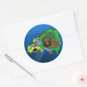 BPA Classic Ronde "Slik door een Vis" Ronde Sticker (Envelop)