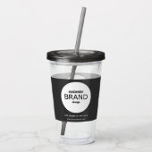 BPA Free Add Business Logo Tumbler Drinkware Acryl Drinkbeker (Achterkant)