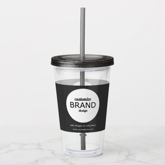 BPA Free Add Business Logo Tumbler Drinkware Acryl Drinkbeker (Voorkant)