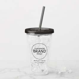 BPA Free Business Logo Branding Tumbler Drinkware Acryl Drinkbeker