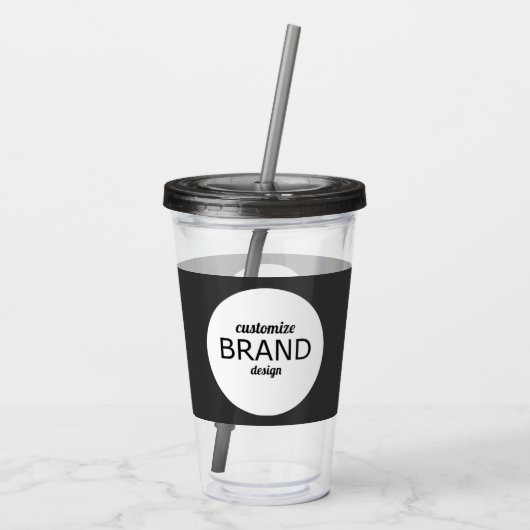 BPA Free Custom Business Logo Tumbler Drinkware Acryl Drinkbeker (Achterkant)