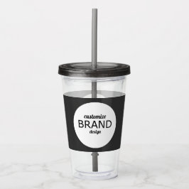 BPA Free Custom Business Logo Tumbler Drinkware Acryl Drinkbeker