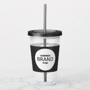 BPA Free Custom Business Logo Tumbler Drinkware Acryl Drinkbeker