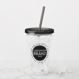 BPA Free Custom Logo Tumbler Drinkware Acryl Drinkbeker
