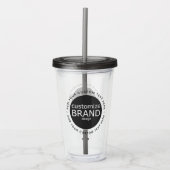 BPA Free Custom Logo Tumbler Drinkware Acryl Drinkbeker (Voorkant)