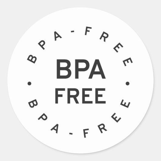 BPA-vrij Ronde Sticker (Voorkant)