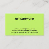 bpc Artisanware Knit Business/Profile Card Visitekaartje (Achterkant)