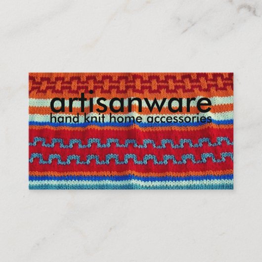 bpc Artisanware Knit Business/Profile Card Visitekaartje (Voorkant)