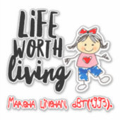 BPD Life Worth Living | Marsha Linehan | SCHULD Sticker (Voorkant)