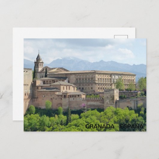 Bpost Alhambra de Granada en España Briefkaart (Voorkant / Achterkant)