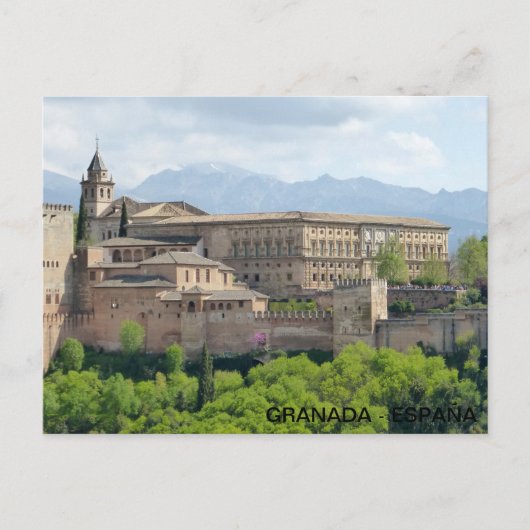 Bpost Alhambra de Granada en España Briefkaart (Voorkant)