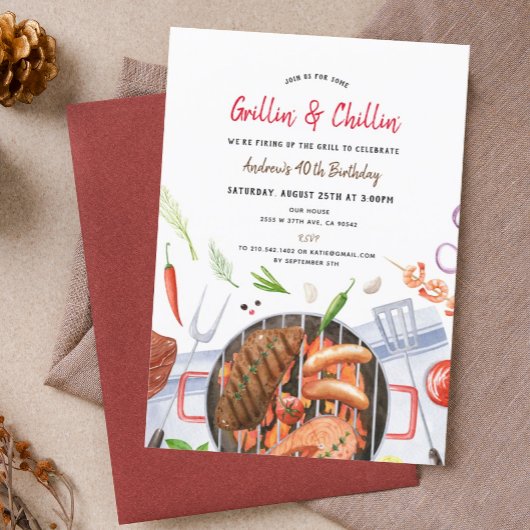 BQ Achtertuin geboortedag van Grill & Chill Kaart