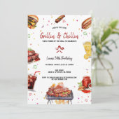 BQ Achtertuin geboortedag van Grill & Chill Kaart (Staand voorkant)