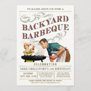 BQ-uitnodigingen achtertuin    Klassiek V.2 Kaart