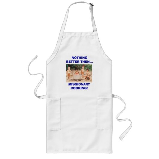 BQQ Apron (lang) - missionair koken Lang Schort (Voorkant)