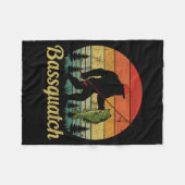 Bquatch B Fishing Humor Bigfoot Ufo Sasquatch Fleece Deken (Voorkant (Horizontaal))
