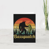 Bquatch B Fishing Humor Bigfoot Ufo Sasquatch  Kaart (Voorkant)