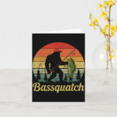 Bquatch B Fishing Humor Bigfoot Ufo Sasquatch Kaart (Gele Bloem)