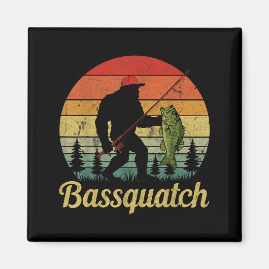 Bquatch B Fishing Humor Bigfoot Ufo Sasquatch  Magneet (Voorkant)