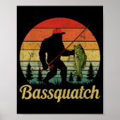 Bquatch B Fishing Humor Bigfoot Ufo Sasquatch  Poster (Voorkant)