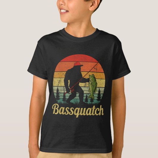 Bquatch B Fishing Humor Bigfoot Ufo Sasquatch T-shirt (Voorkant)