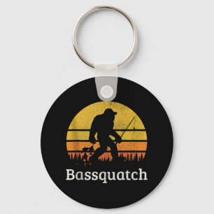 Bquatch Grappige B Vissen Sasquatch Bigfoot Vintag Sleutelhanger