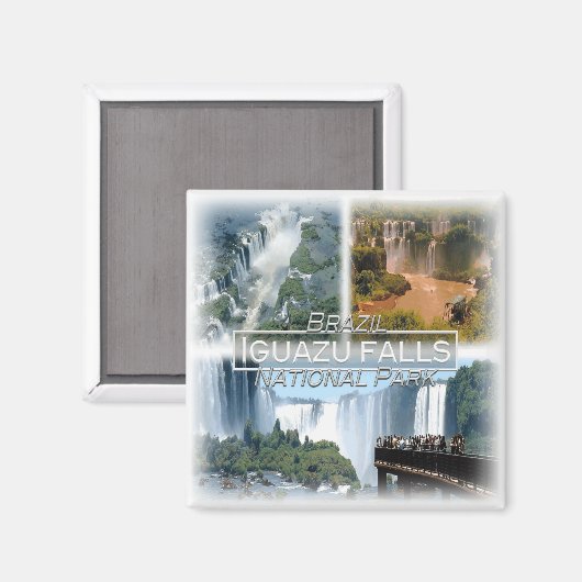 BR0120 Amerika, Brazilië, Iguazu herfsten, Koelkas Magneet (Voorkant / Achterkant)