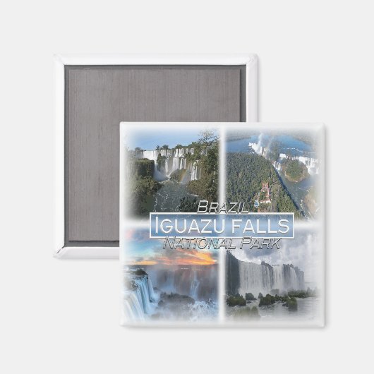 BR0121 Amerika, Brazilië, Iguazu herfsten, Koelkas Magneet (Voorkant / Achterkant)