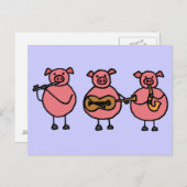 BR- 3 briefkaart voor kleine muzikale varkens (Voorkant / Achterkant)