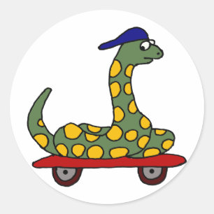 BR- Boa Constrictor Skateboarden Ronde Sticker