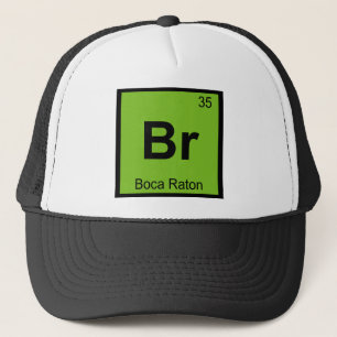 Br - Boca Raton Florida Scheikunde Periodiek Syste Trucker Pet