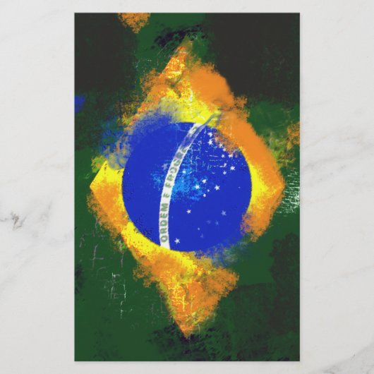 BR Brasil braziliaanse vlag Briefpapier (Voorkant)
