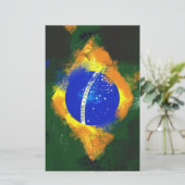 BR Brasil braziliaanse vlag Briefpapier (Staand voorkant)