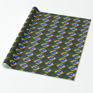 BR Brasil braziliaanse vlag Cadeaupapier