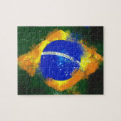 BR Brasil braziliaanse vlag Legpuzzel (Horizontaal)