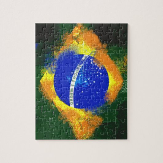 BR Brasil braziliaanse vlag Legpuzzel (Verticaal)