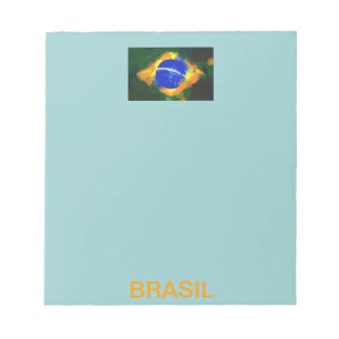 BR Brasil braziliaanse vlag Notitieblok