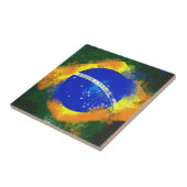 BR Brasil braziliaanse vlag Tegeltje (Zijkant)