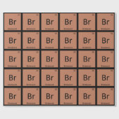 Br - Bratwurst Sausage Chemistry Periodic Table Cadeaupapier (Vlak)