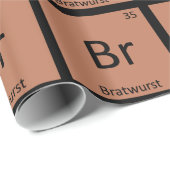 Br - Bratwurst Sausage Chemistry Periodic Table Cadeaupapier (Rol Hoek)