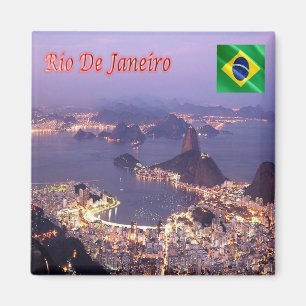 BR - Brazilië - Rio de Janeiro - acht uur Magneet