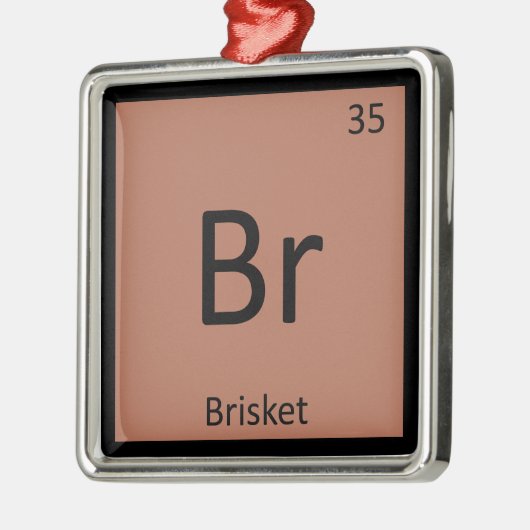 Br - Brisket Beef Chemistry Periodic Table Symbol Metalen Ornament (Links)