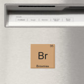 Br - Brownies Funny Chemistry Element Symbol T-shi Magneet (Insitu (Vaatwasser))